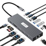 Acer Docking Station 3 Monitors with 3 HDMI, 13-in-1 USB C Hub for Laptop with 4K@60Hz HDMI, 1 Gbps Ethernet, 10Gbps Data