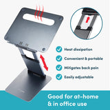 Ergonomic Adjustable Laptop Stand for Desk - Height Up to 20" Portable Computer Laptop Riser Holder