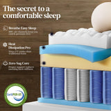 Queen Mattress 12 Inch,Medium Firm Hybrid Queen Size Mattress in a Box, Memory Foam with Individual Pocket Springs, Upgrade Zoned Support, Motion Isolation&Pressure Relief, CertiPUR-US