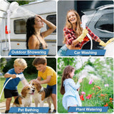 MarvinnanSlyke Portable Shower for Camping with 7800mAh Battery - 3 Spray Modes, IPX8 Waterproof & Strong Suction Shower Pump for Outdoor Hiking, Beach Travel, RV, Pet Bathing & Gardening