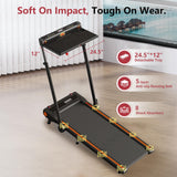 Walking Pad Treadmill with Incline, 4.0HP 3 in 1 Under Desk Treadmill with Removable Desk, 330lbs Capacity Foldable Treadmills for Home/Office, Wristband Remote Control