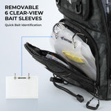 KastKing BaitSpace Standard Fishing Tackle Sling Bag, Water-resistant Sling Pack for Bank, Wader & Boat Fishing, Rod & Beverage Holder, Adjustable Straps, Durable 420D Nylon Fabric