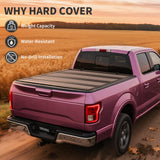 OEDRO Low-Profile Hard Quad-Fold Tonneau Cover for Colorado/Canyon 5.2ft