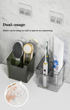 Set Of 2 Storage Organizer Bins Wall Mounted Shower Caddy, Bathroom shelves Stackable Clear Plastic Toothbrush Holder Adhesive Hanging Bin for Bathroom, Kitchen, Cabinet, Shower BPA Free Small (Green)