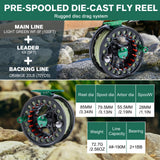 Goture Fly Fishing Rod and Reel Combo with Gear Case, 9FT #5 Carbon Fly Rod, Violet Hardwood Reel Seat, Pre-Spooled Reel, Fly Line, Flies and Carry Bag Complete Starter Kit C1