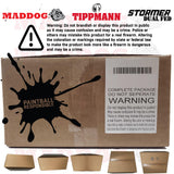 Maddog Tippmann Stormer Elite Paintball Gun Marker Silver HPA Package