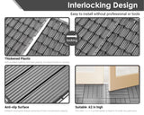 PrimeZone 216 PCS Plastic Interlocking Patio Deck Tiles Outdoor All Weather