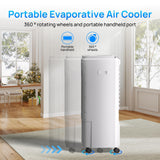 YEW Evaporative Air Cooler,1800CFM Swamp Cooler Air Conditioner with 4.2 Gal Tank,Windowless Swamp Cooler with Remote,3 Speeds,12H Timer,Fans that Blow Cold Air for Bedroom Indoor Office,White