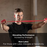 THERABAND Resistance Bands Set, Professional Elastic Band For Upper & Lower Body Exercise, Strength Training without Weights, Physical Therapy, Pilates, Rehab, Yellow & Red & Green, Beginner THERABAND