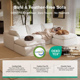 Novilla 104.3" Modular Cloud Couch, Modern Sectional Sofa with Smarts Coil® Support