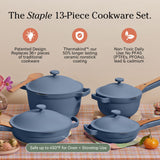 Our Place Cookware Set, 13-Piece Ceramic Nonstick Pots & Pans with Utensils