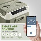 BODEGACOOLER 12 Volt Car Refrigerator, 34.1 Quart Car Fridge Dual Zone, 12V Portable Freezer APP Control, RV Car Cooler -4℉-68℉