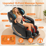 GOLD TIME Upgraded Massage Chair Full Body, Zero Gravity Recliner with Heat, 10 Fix Points, Bluetooth, Touch Screen, Footrest, Shiatsu Massage Chair Full Body for Parents, Seniors & Easy Assembly