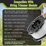 TOPEMAI AF-100 Spool Replace AF100 AF-100-3ZP AF-100-BKP Compatible with Black and Decker GH900 GH600 GH610 String Trimmer 30ft 0.065" Trimmer Line Replacement Spool Refills (12 + 3 Pack)