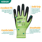 3 Pairs Kids Gardening Gloves (Size 3) with 6 Pairs Work Gloves (Large), 9 Pairs in Total