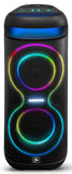 Fisher Portable Bluetooth Speaker PA Stereo System - Portable Wireless Karaoke Machine, Dual 6.5" Woofers, 80W Peak Power, Loud HD Sound, Bluetooth Speaker with RGB Lights, TWS, FM Radio, 2 Mic Inputs