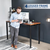 Premium Electric 71 x 30 inch Height Adjustable Memory Stand Up Desk, Black 4-Leg Quad Motor Frame