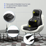 COMFIER Shiatsu Neck Back Massager with Heat,2D/3D Massage Chair Pad with App Control,Deep Tissue Kneading Massage Chair Pad with Compression,Adjustable Back Coverage,Black