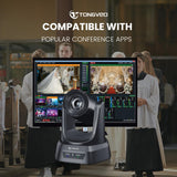 Conference Room PTZ Camera System with 20X Optical Zoom | 1080P 60fps HDMI USB Webcam TONGVEO