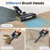 NEWBULIG Cordless Vacuum Cleaner, Lightweight Stick Vacuum for Home with Anti-Tangle and LED Lights, Powerful Rechargeable Wireless Cleaners for Hardwood Floors Carpet Pet Hair