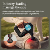 Therabody Theragun PRO Plus - 6-in-1 Deep Tissue Percussion Massage Gun,Handheld Massager for Full Body Pain Relief & Muscle Tension with Biometric Breathwork, Vibration & Heated Attachments (Renewed)