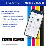 Brother HL-L3300CDW Wireless Digital Color Multi-Function Printer with Laser Quality Output, Copy & Scan, Duplex