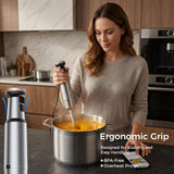 TALIA Immersion Blender Handheld Corded Hand Blenders with Gift Box, 1200W Powerful Stainless Steel Stick Emulsifier for Soup, Smoothies, Variable Speed, Speed Fine-Tuning Knob with Blue Light Ring