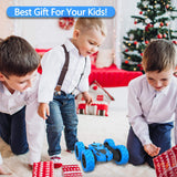 Hamdol Remote Control Car for Kids, 360° Rotating RC Stunt Car Double-Sided 4WD Electric Vehicle with LED Lights, 2.4GHz Rechargeable Toy Cars for Boys Girls Age 6 7 8 9 10 11 12, Birthday Gift