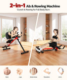 Yoleo Multi-Functional Ab Machine, Foldable Ab Workout Equipment, Ab Trainer Machine for Stomach Workout, Ab Crunch & Rowing Machine