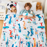 Wajade Airplane Blanket for Boys Soft Fleece Cute Aircraft Blanket for Couch Sofa Bedroom Fuzzy Flannel Blankets Birthday for Kids Boys 50"x60"