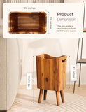 Tidita 1.5 Gallons Wood Trash Can with Removable Legs (Patent Pending)