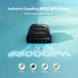 Beatbot Sora 10 Cordless Pool Vacuum Robot for Inground & Above Ground Pools, 6800 GPH Suction, Floor/Wall/Waterline/Shallow Area Cleaning, Waterline Parking, 300 Mins Runtime, Midnight Blue