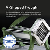 New Star Foodservice Commercial Grade French Fry Cutter with Complete Combo Sets, Die Cast Iron and 18/8 Stainless Steel, 1/4-Inch, 3/8-Inch, 1/2-Inch, 6-Wedge, and 8-Wedge Replacement Blades