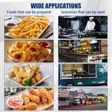 Commercial Deep Fryer, 11.5 QT/11 L Electric Deep Fryer with Single Basket and Lid, Stainless Steel Deep Fryer with Temperature Control