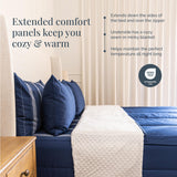 Beddy's Navy Blue All-in-One Zipper Bedding Set - Minky Lined - King