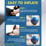 ProBody Pilates Exercise Ball - Multiple Sizes Gym Grade Balance Ball for Fitness, Workout, Pregnancy & Physical Therapy, Stability Yoga Ball Chair (Purple, 55 cm)