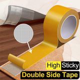 Double Sided Fabric Tape Multifunctional Heavy Duty, 2 Rolls 2" x 33FT Heavy Duty Carpet Tape with Strong Adhesion, Suitable for Sofas, Doormats, Wood, Glass, Plastic, Clothing, Outdoor & Indoor Use
