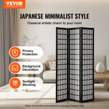 Room Divider, 3 Panel Japanese Room Divider, Wood Folding Privacy Screen Indoor, Japanese Partition Dividers Portable Decoration Screens