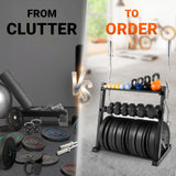 Yes4All Multi-Functional Weight Storage Racks, Dumbbell Rack for Home Gym Storage of Dumbbell/Kettlebell/Weight Plate & Barbell - 1000LBS Capacity Yes4All