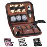 Jnxso Golf Gifts for Men and Women, Golf Accessories Set with Hi-End Case, Golf Balls, Golf Tees & More (Brown)