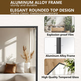 Koonmi 81"x41" Floor Mirror Full Length, Bedroom Floor Body Mirror with Stand, Large Black Mirror, Leaning, Standing or Hanging Horizontally/Vertically