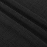 Macochico Extra Wide Pinch Pleated Linen Curtains for Sliding Door Patio Doors with Tieback, Natural Living Room Bedroom Curtain Privacy But Let Light in, 120”Wx96”L, Black, 1 Panel