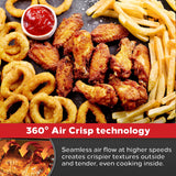 Emeril Lagasse Everyday 360 Stainless Steel Air Fryer, 360° Quick Cook Technology, XL capacity, 9-in-1, 12 Pre-Set Cooking Functions including Bake, Rotisserie, Broil, Pizza, Slow Cook, Toaster