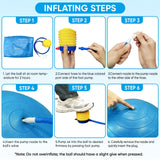 APEXUP Yoga Ball Exercise Ball, Anti Slip Stability Ball Chair, Heavy Duty Large Gym Ball for Fitness, Balance, Core Workout and Physical Therapy (M (19"~22'') 55cm, Black) APEXUP