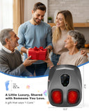 KING RELAX Shiatsu Foot Massager with Heat, 2026 Upgraded Deep Kneading and Squeeze Massage for Plantar Fasciitis, LCD Touch Panel & Remote Control, Modern Sculpted Design, Fits Up to Men Size 14 Gray