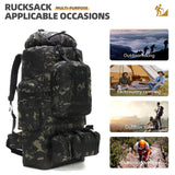 King'sGuard 100L Camping Hiking Backpack Molle Rucksack Military Camping Backpacking Daypack King'sGuard