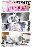 Commercial Cotton Candy Machine 1000W - 15" Stainless Steel Bowl, Electric Candy Floss Maker with Double Switch, Sugar Scoop, Ideal for Carnival, Party & Business Use