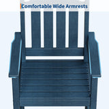 Garvee Outdoor Patio Bar Height Chair Set of 4, All-Weather HDPE Bar Height Barstools Widened Chair Set, Adirondack Chairs Set with Widened Armrests for Garden, Poolside, Bistro