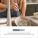 Moen S7235EVBL Sinema Smart Faucet Touchless Pull Down Sprayer Kitchen Faucet with Voice Control and Power Boost, Matte Black