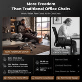 Big and Tall Office Chair, Flip Armrests for Work & Cross-Legged Pets